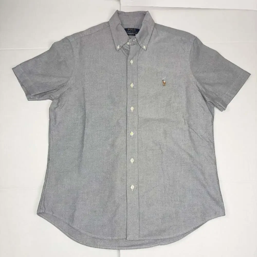 Polo Ralph Lauren Men's Classic Fit Oxford Button-Down Shirt, Grey M